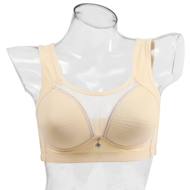 Wirefree padded breathable cup bra